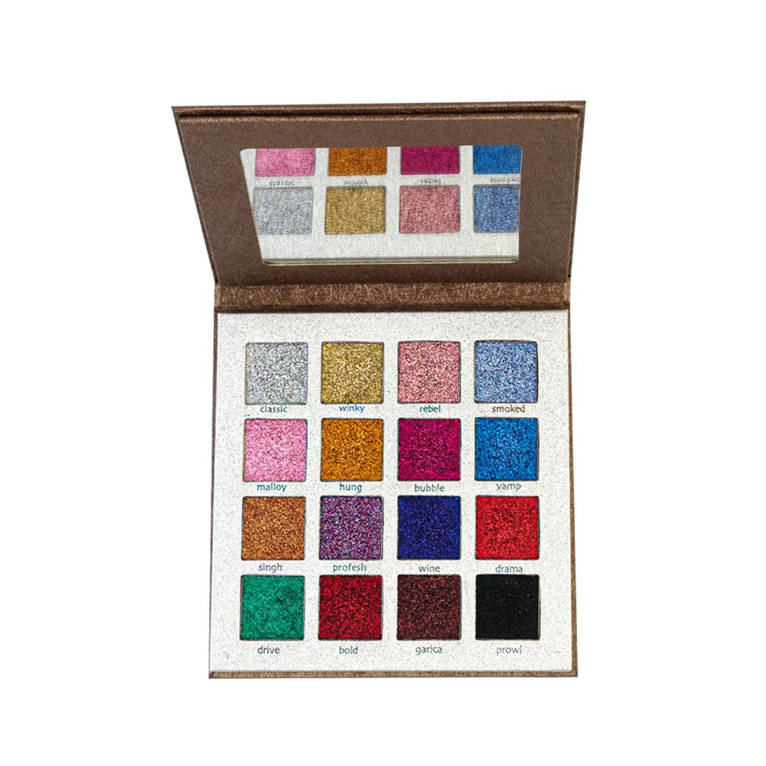 16 Color Glitter Eye Platte kit